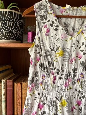 CottageCore Floral Cotton Ethical Dress S